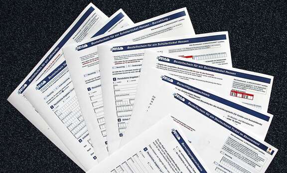 Mehrere Bestellscheine zur Ansicht