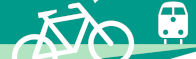 Ein Piktogramm mit Fahrrad-Symbol und Zug-Symbol