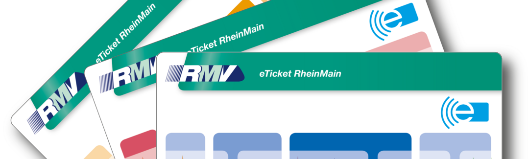Grafik: Fahrkartenfächer, Schrift: eTicket RheinMain